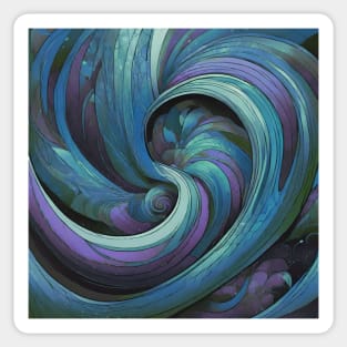 Marine blue swirls Sticker